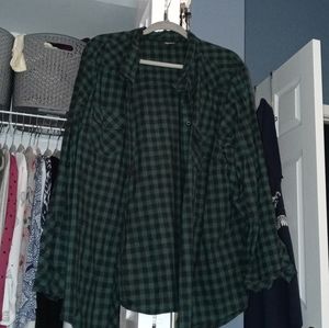 Torrid roll button up flannel